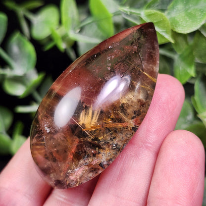 Polished Hematite Rutile Star Cabochon