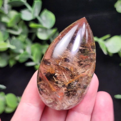 Polished Hematite Rutile Star Cabochon