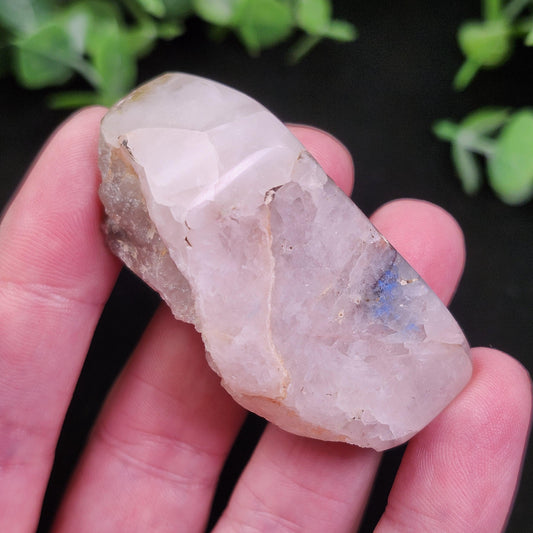 Polished Papagoite in Quartz Crystal