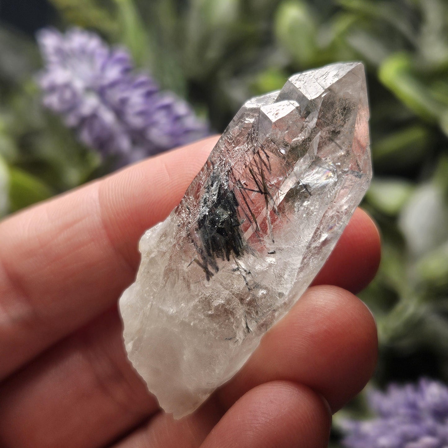 Blue Tourmaline in Quartz