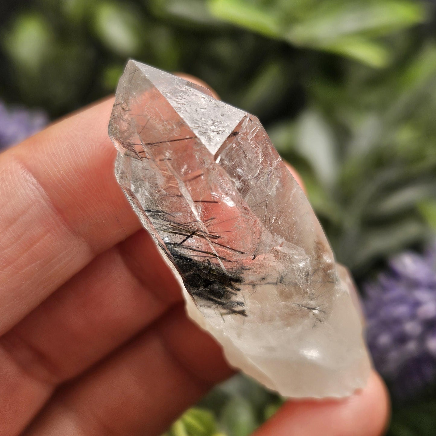 Blue Tourmaline in Quartz