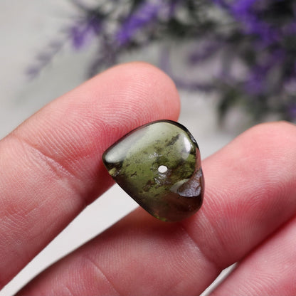 Genuine Moldavite Bead 1.70g, Authentic Moldavite Crystal, Jewelry Making Bead