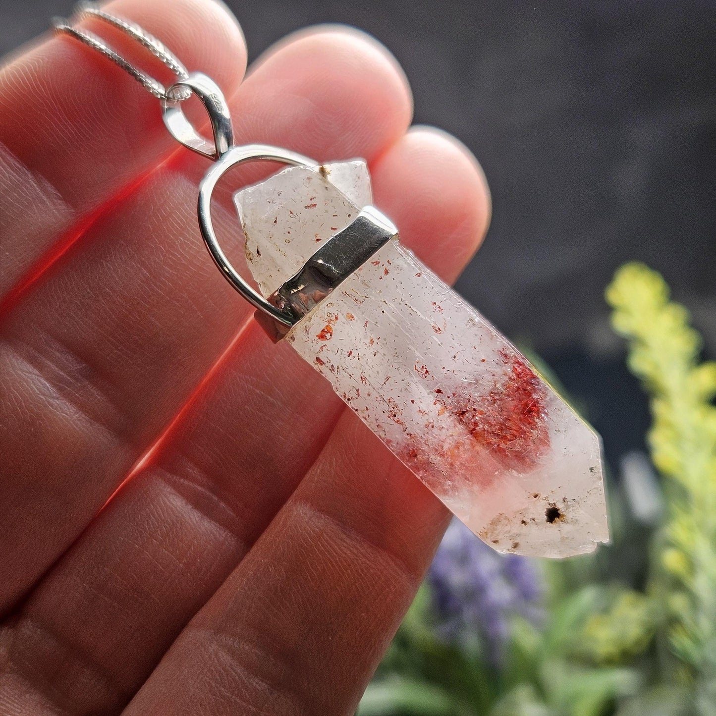 Red Phantom Quartz Pendant