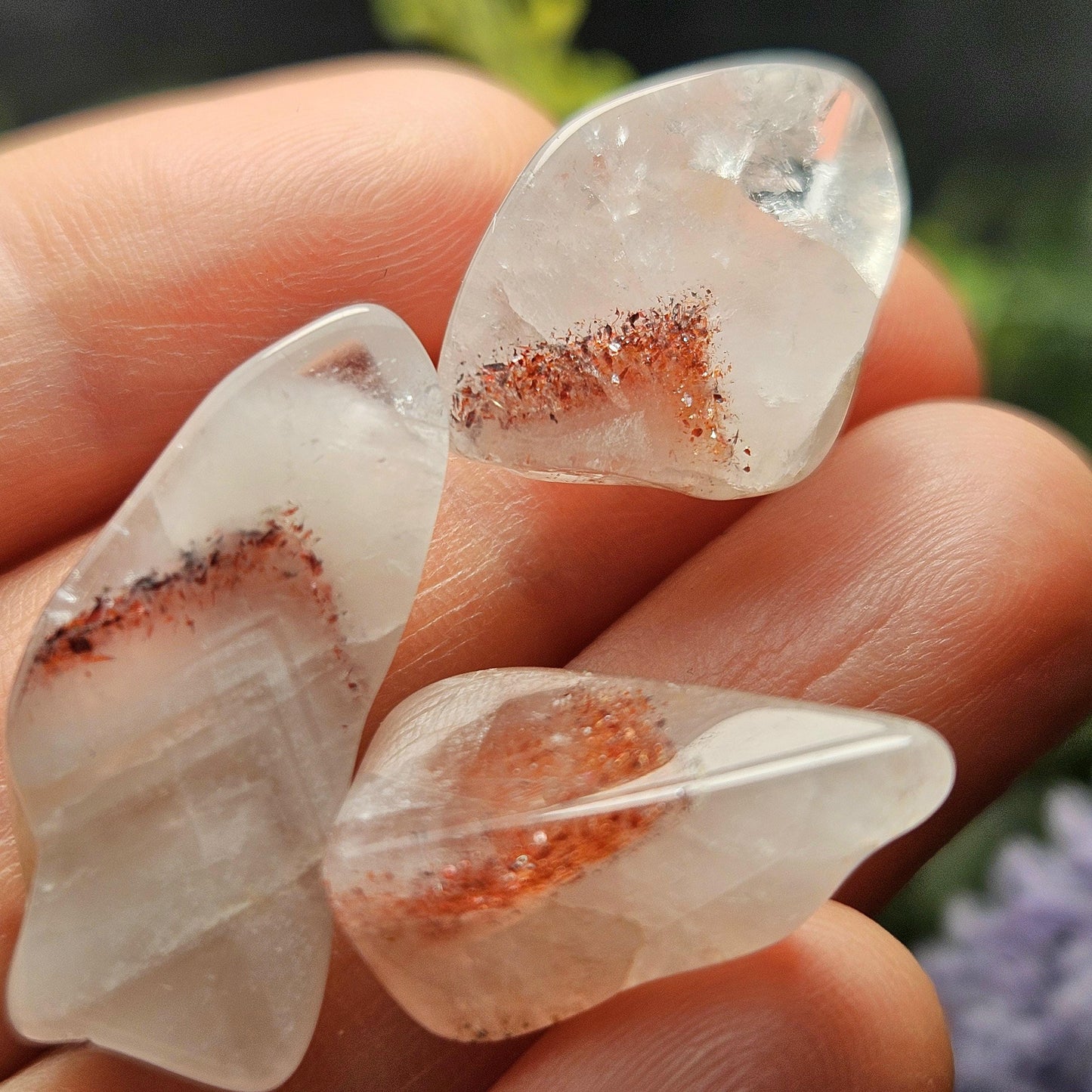 Red Hematite Phantom Quartz