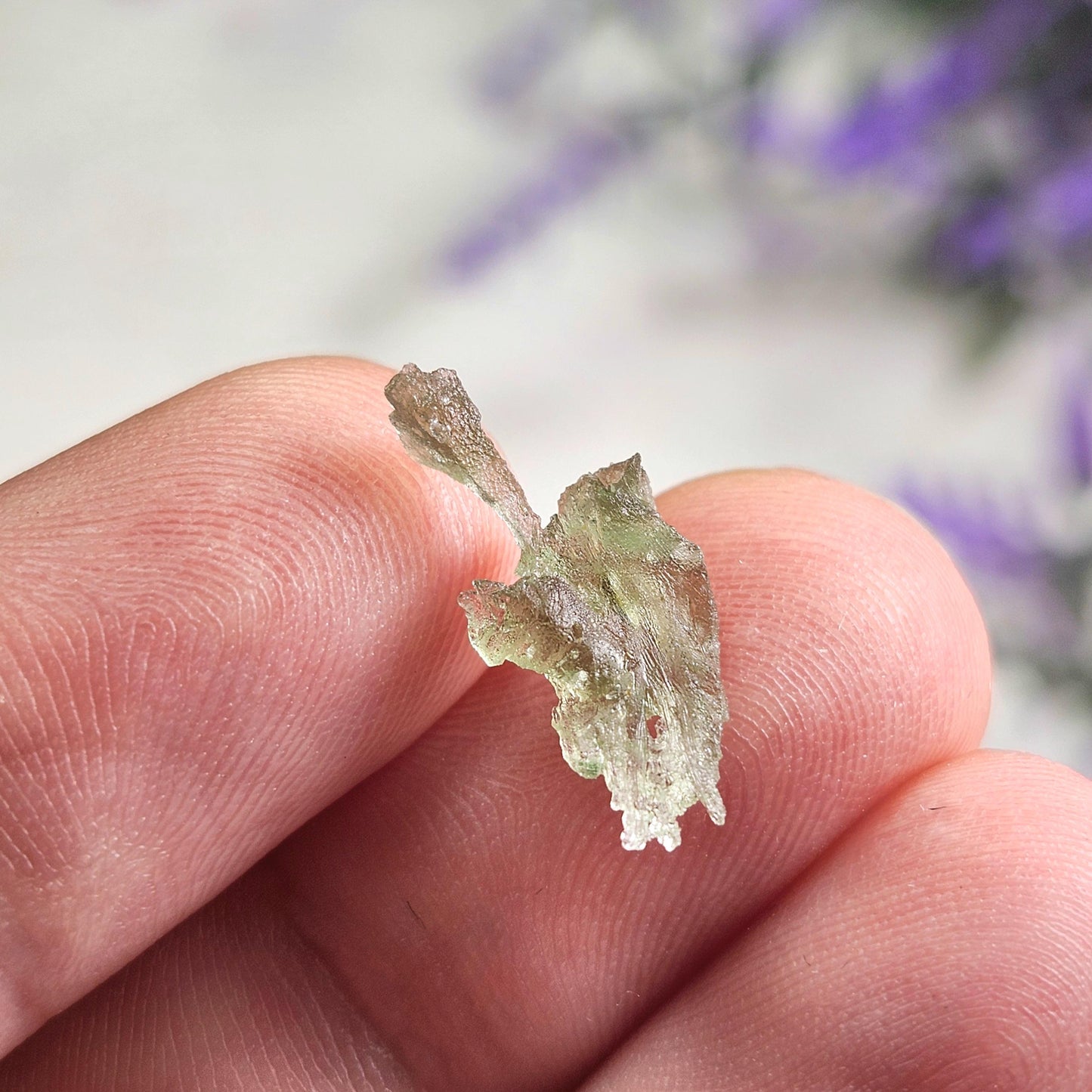 Angel Chime Moldavite with Natural HOLE