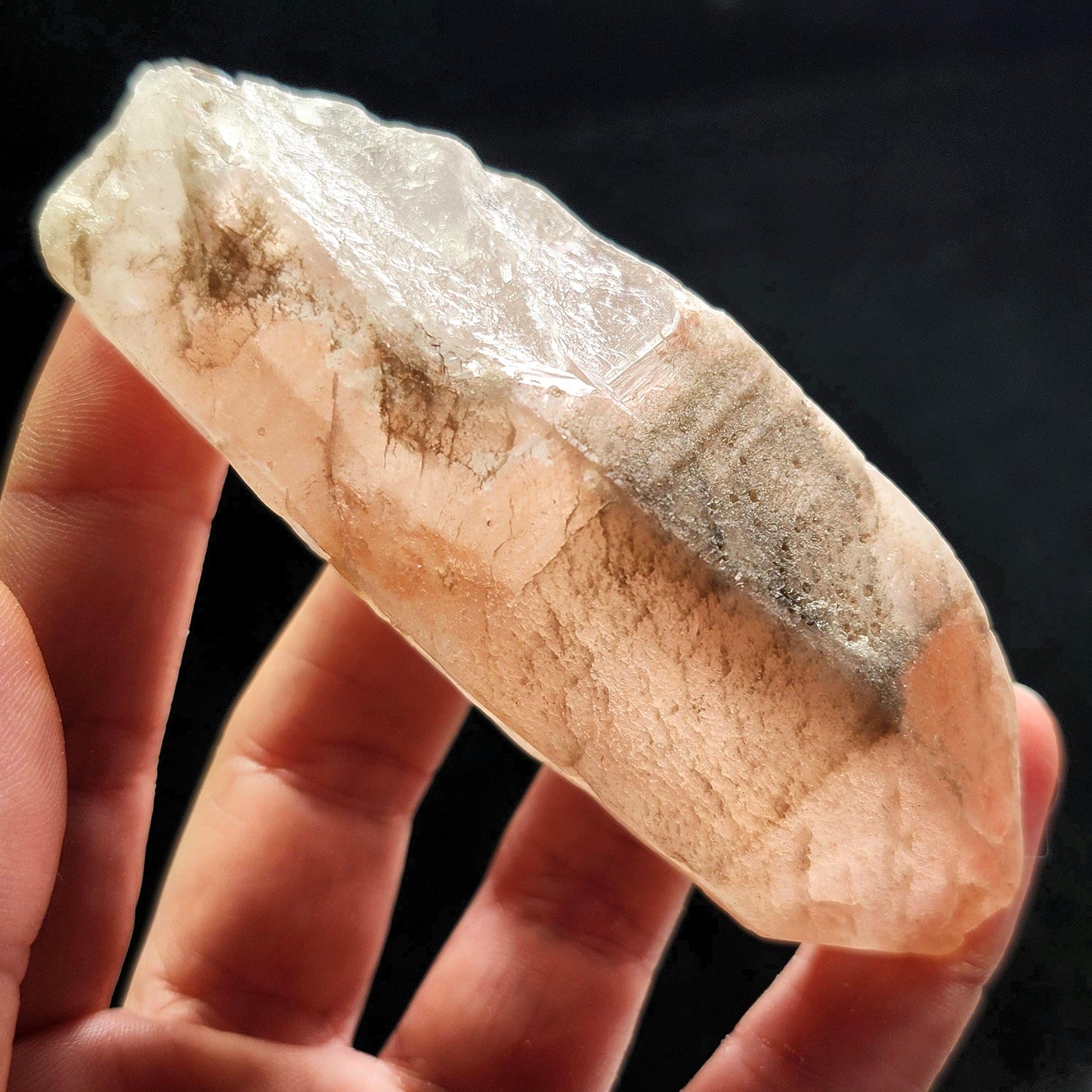 Dreamsicle Pink Lemurian Quartz 133g