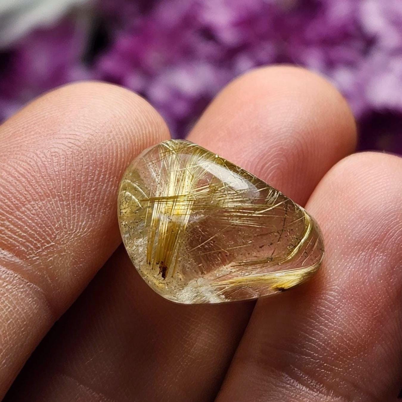 Golden Rutilated Quartz Crystal