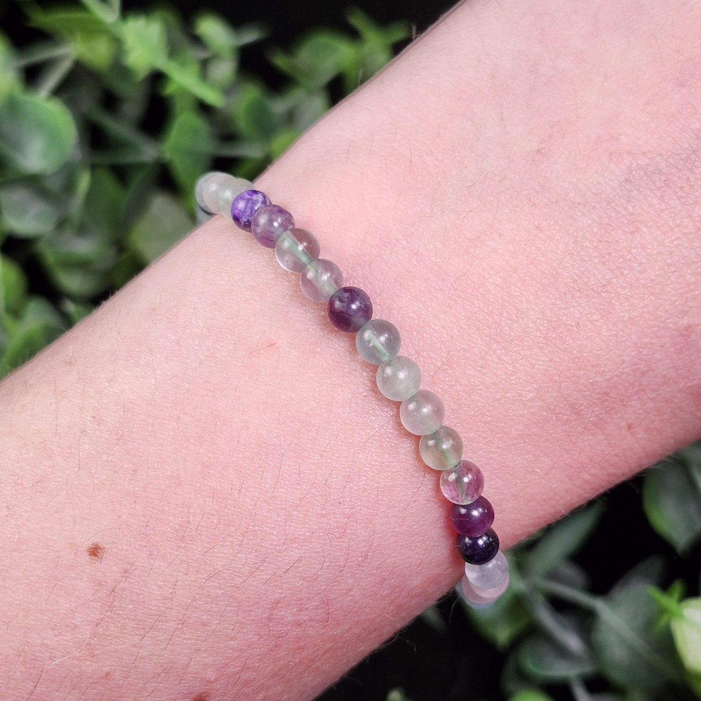 UV Reactive Rainbow Fluorite Bracelet