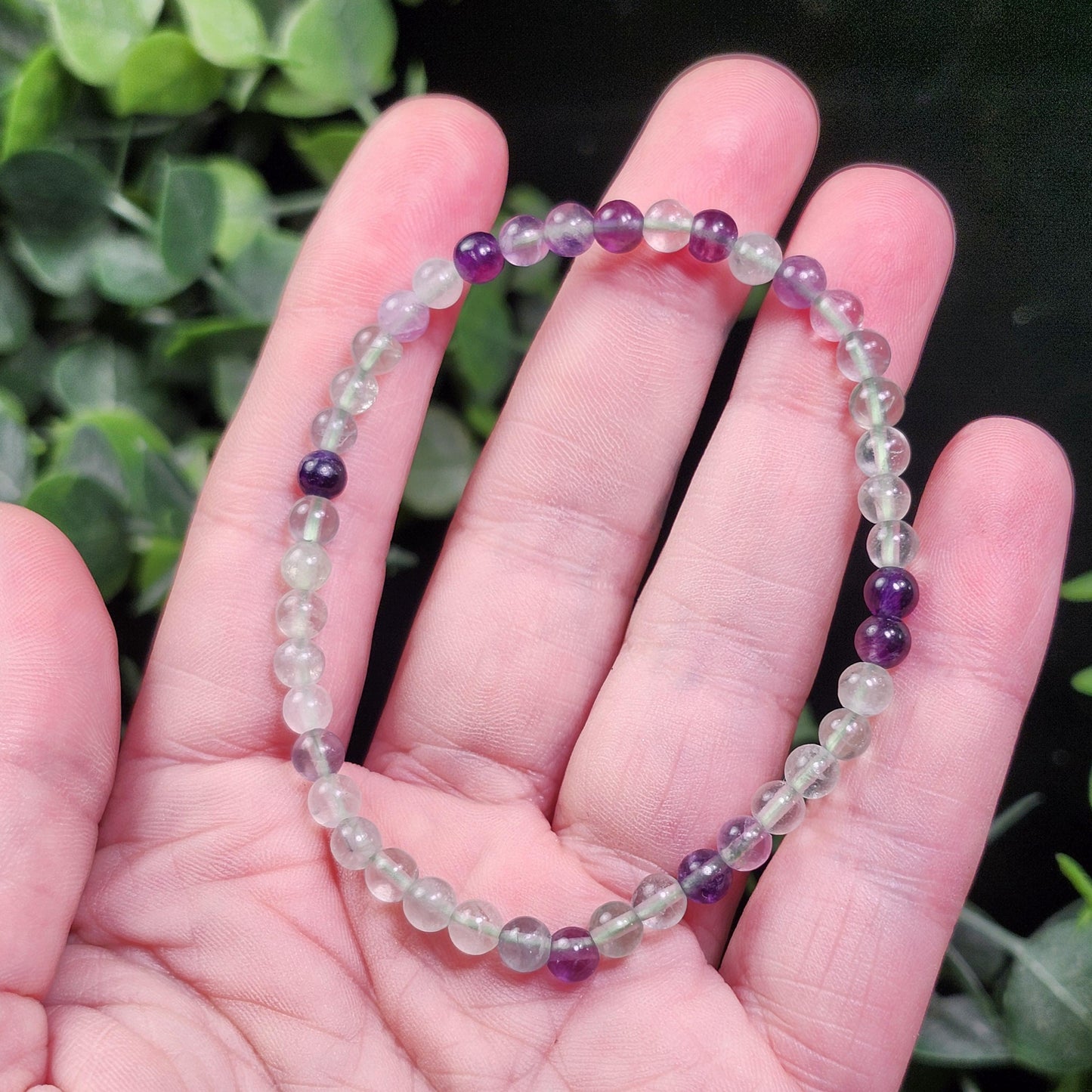 UV Reactive Rainbow Fluorite Bracelet