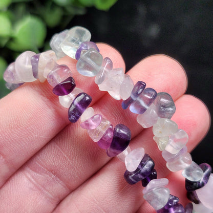 UV Reactive Rainbow Fluorite Bracelet