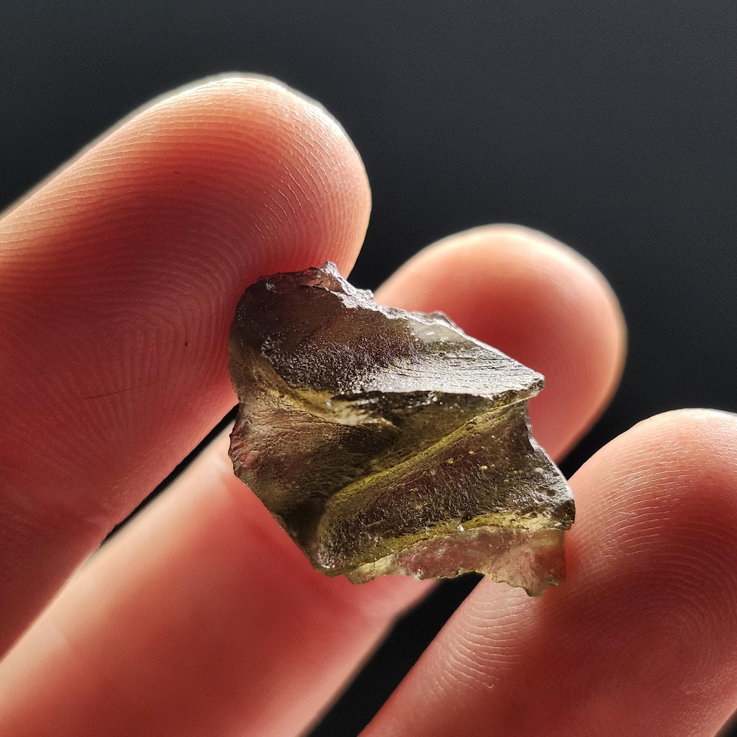 Genuine Moldavite Specimen 2.29g, Authentic Moldavite Tektite, Moldavite Crystal