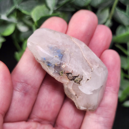 Polished Papagoite in Quartz Crystal
