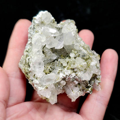 Dream Quartz Cluster, Epidote in Quartz Crystal