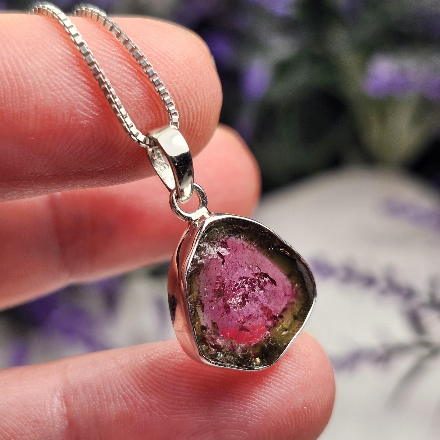 Watermelon Tourmaline Pendant