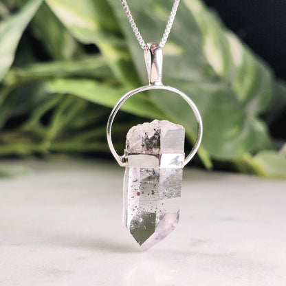 Brandberg Quartz with Lepidocrocite Pendant
