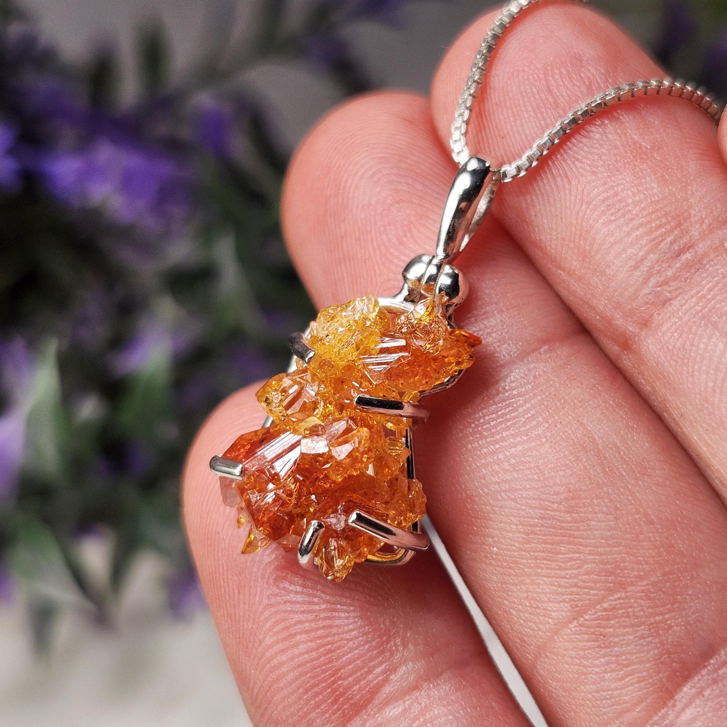 Orange Zincite Pendant