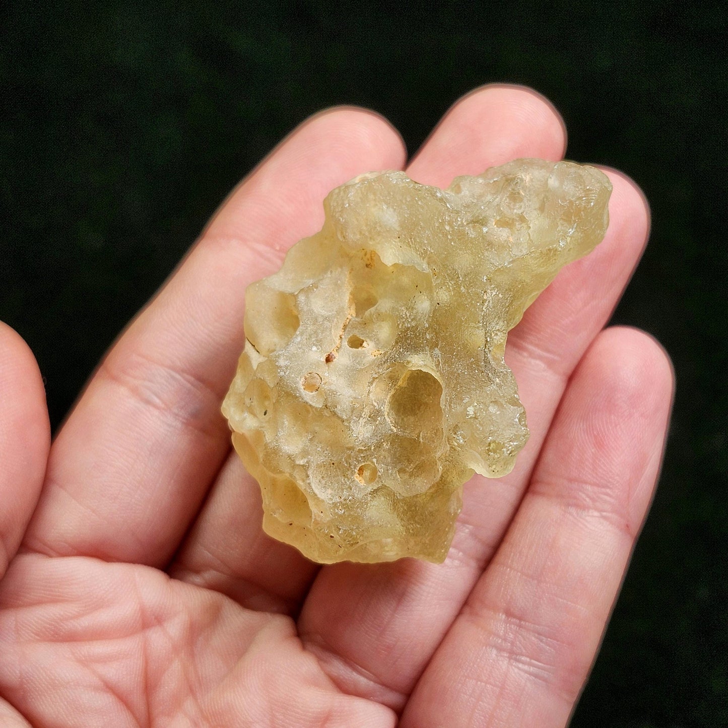 Libyan Desert Glass with Cristobalite Spheres 38.29g