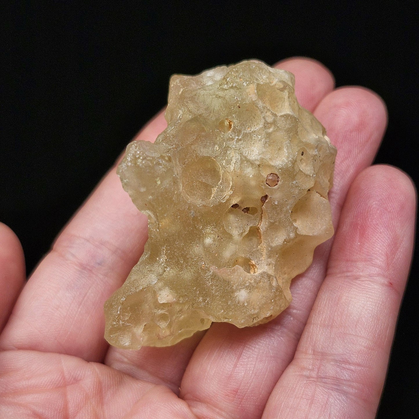 Libyan Desert Glass with Cristobalite Spheres 38.29g