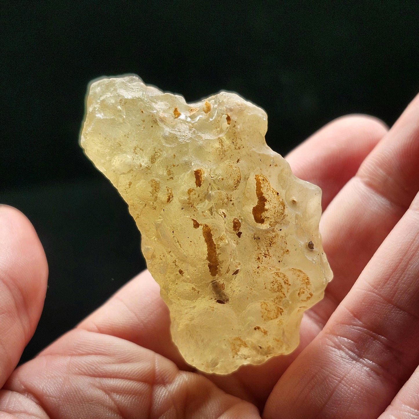 Libyan Desert Glass with Cristobalite Spheres 38.29g