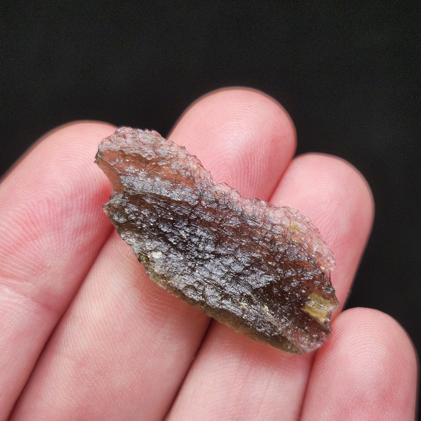 Moldavite Specimen with Sediment 2.3g