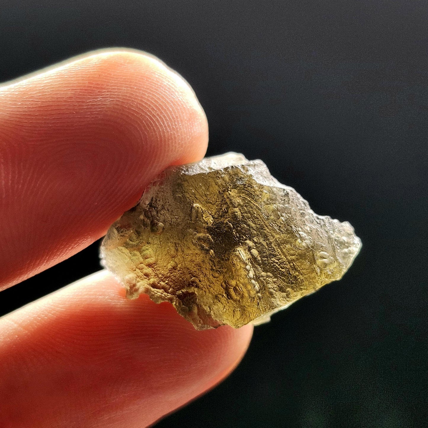 Genuine Moldavite Specimen 2.29g, Authentic Moldavite Tektite, Moldavite Crystal