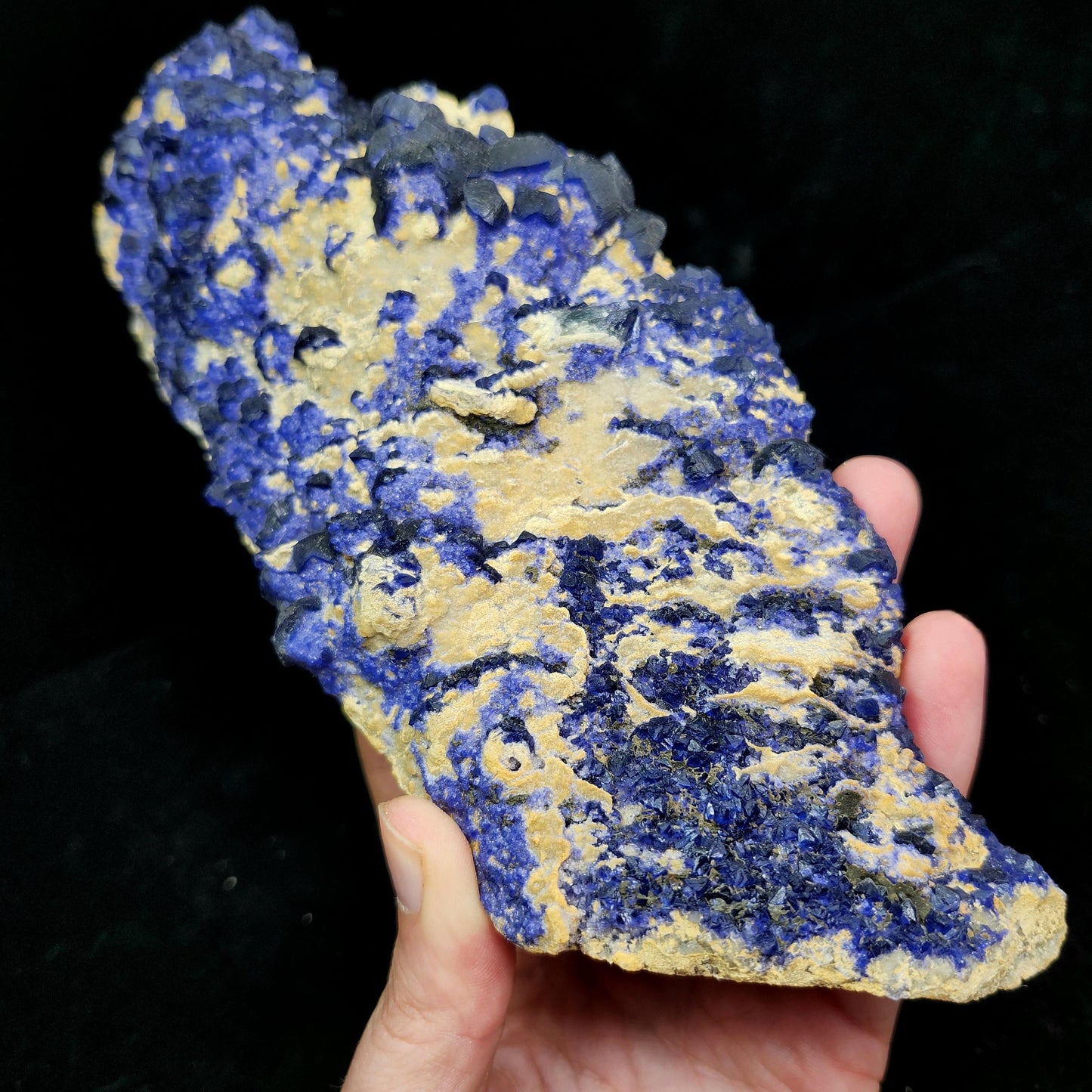 Blue Fluorite Crystal Cluster 1.37 lbs, "Blueberry" Fluorite Crystal Specimen