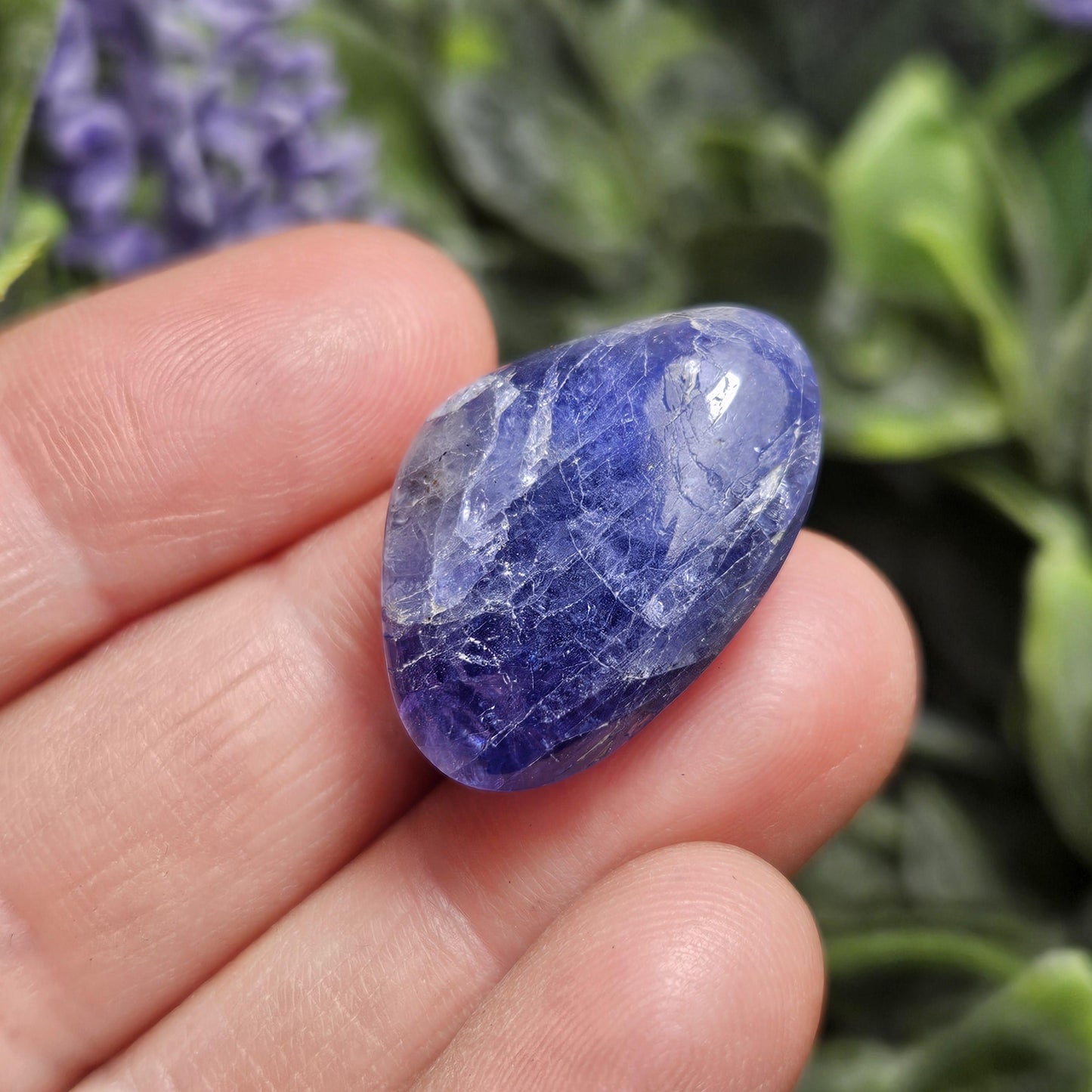 Polished Tanzanite Crystal, 7.6g: Large Authentic Tanzanian Specimen, Vibrant Indigo Tanzanite