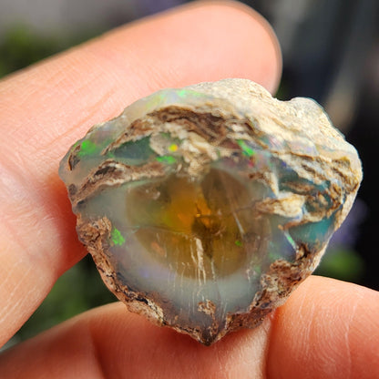 Raw Rainbow Opal Crystal (6.43 grams): Ghost Opal Specimen