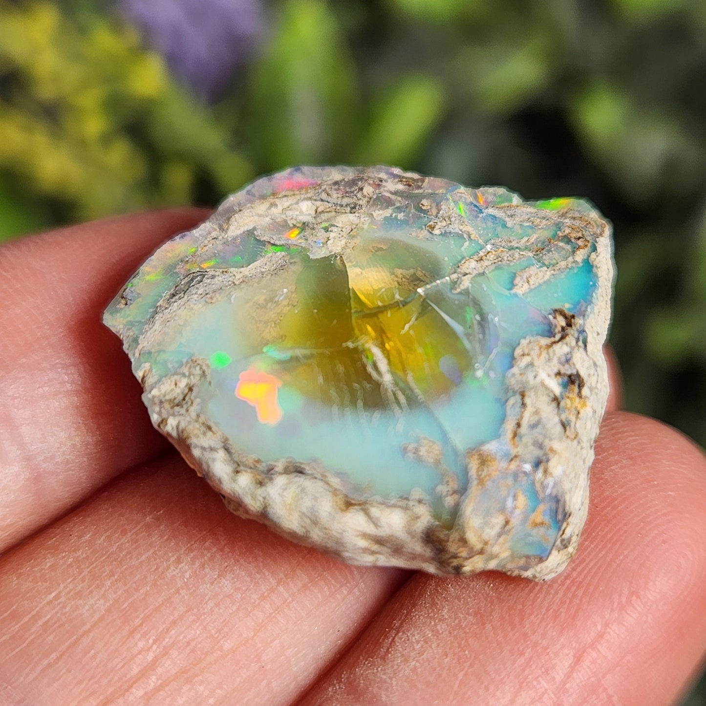 Raw Rainbow Opal Crystal (6.43 grams): Ghost Opal Specimen