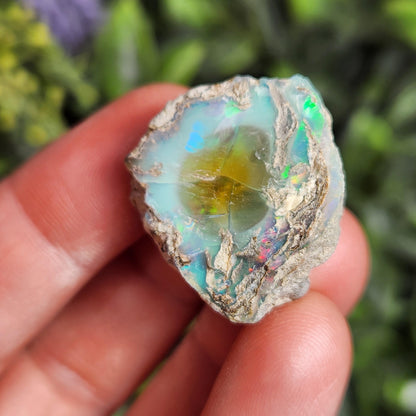 Raw Rainbow Opal Crystal (6.43 grams): Ghost Opal Specimen