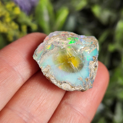 Raw Rainbow Opal Crystal (6.43 grams): Ghost Opal Specimen