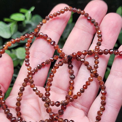 Spessartine Garnet Bracelet: Faceted Orange Garnet Beads