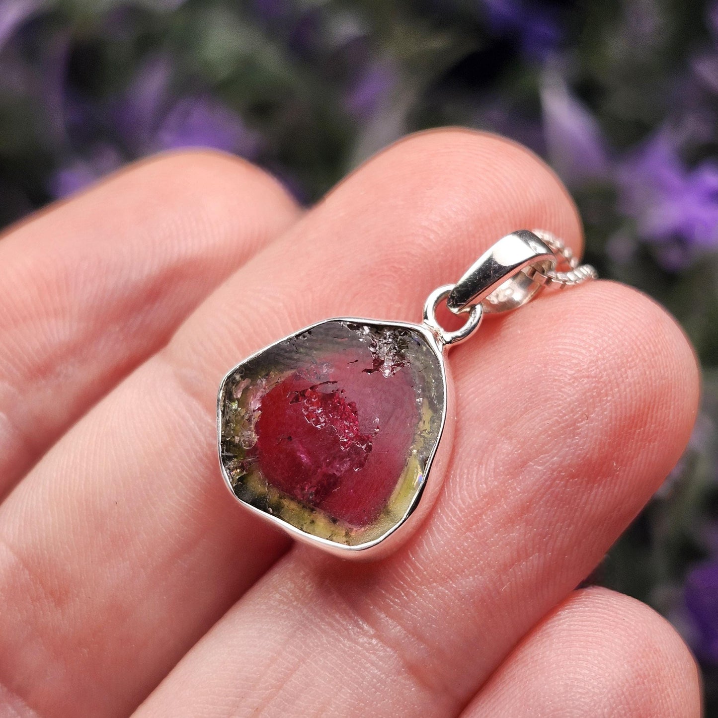 Watermelon Tourmaline Pendant