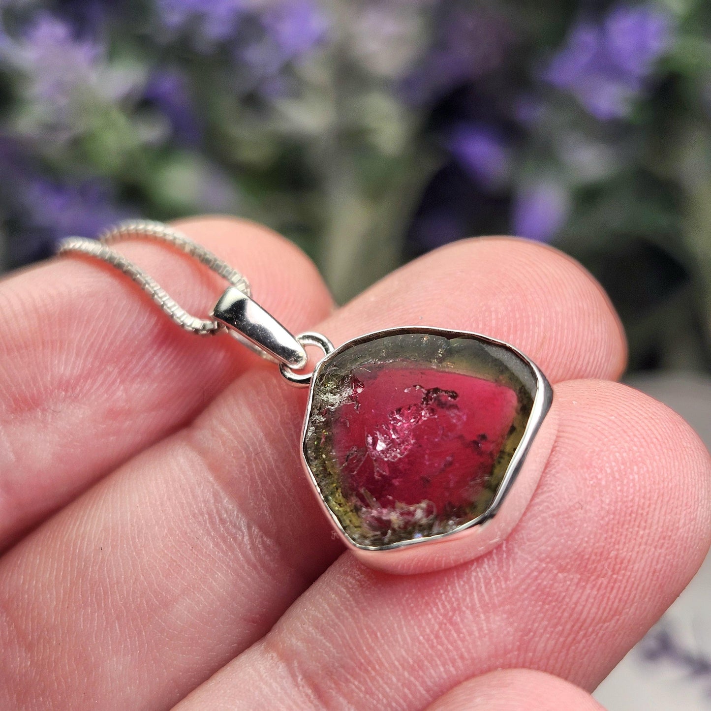 Watermelon Tourmaline Pendant