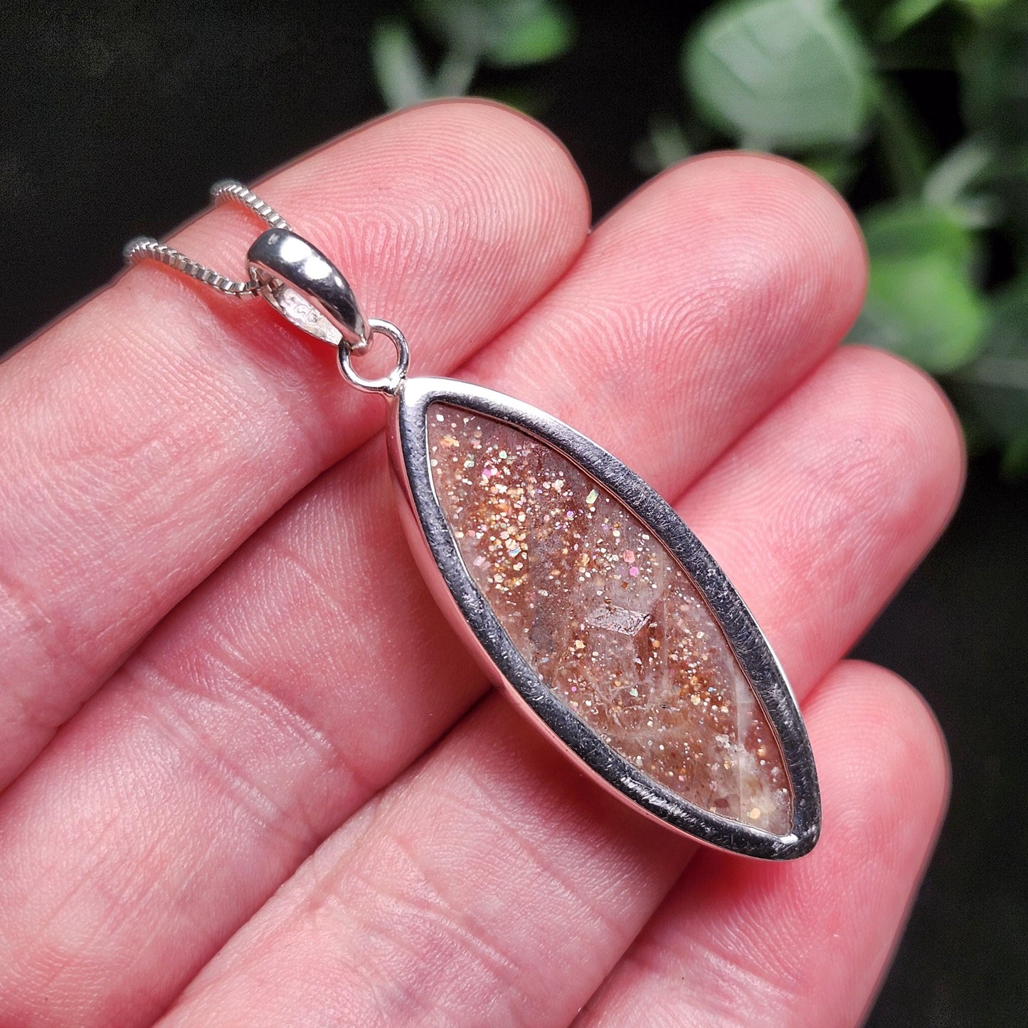 Rainbow Sunstone Pendant
