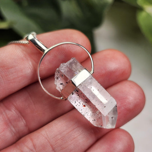 Brandberg Quartz with Lepidocrocite Pendant
