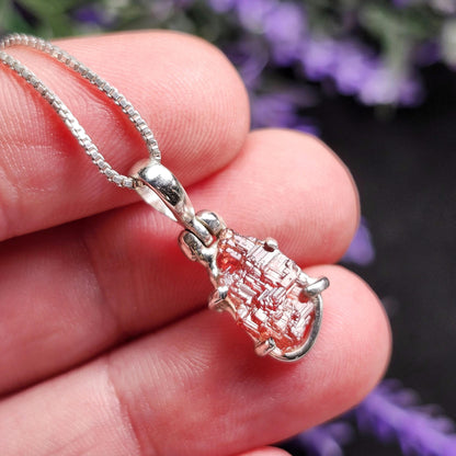 Etched Garnet Sterling Silver Pendant: Brazilian, Red Garnet Necklace