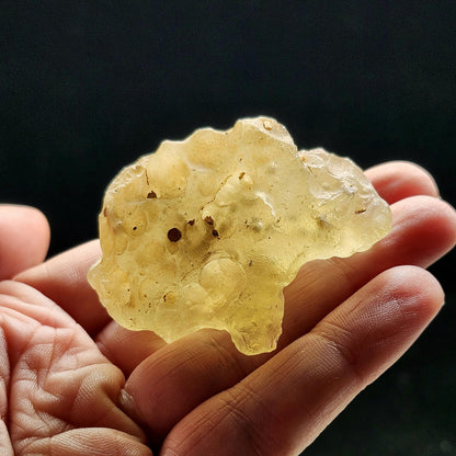 Libyan Desert Glass with Cristobalite Spheres 38.29g