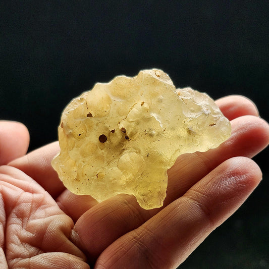 Libyan Desert Glass with Cristobalite Spheres 38.29g
