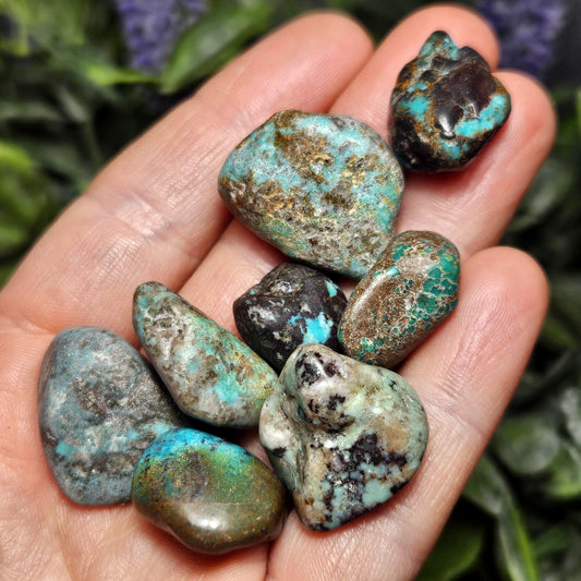 Turquoise Polished Crystal: Tumbled Natural Blue