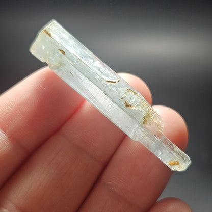 Raw Aquamarine Crystal (4.36 grams): Nigerian Blue Aquamarine Stone, Natural Crystal