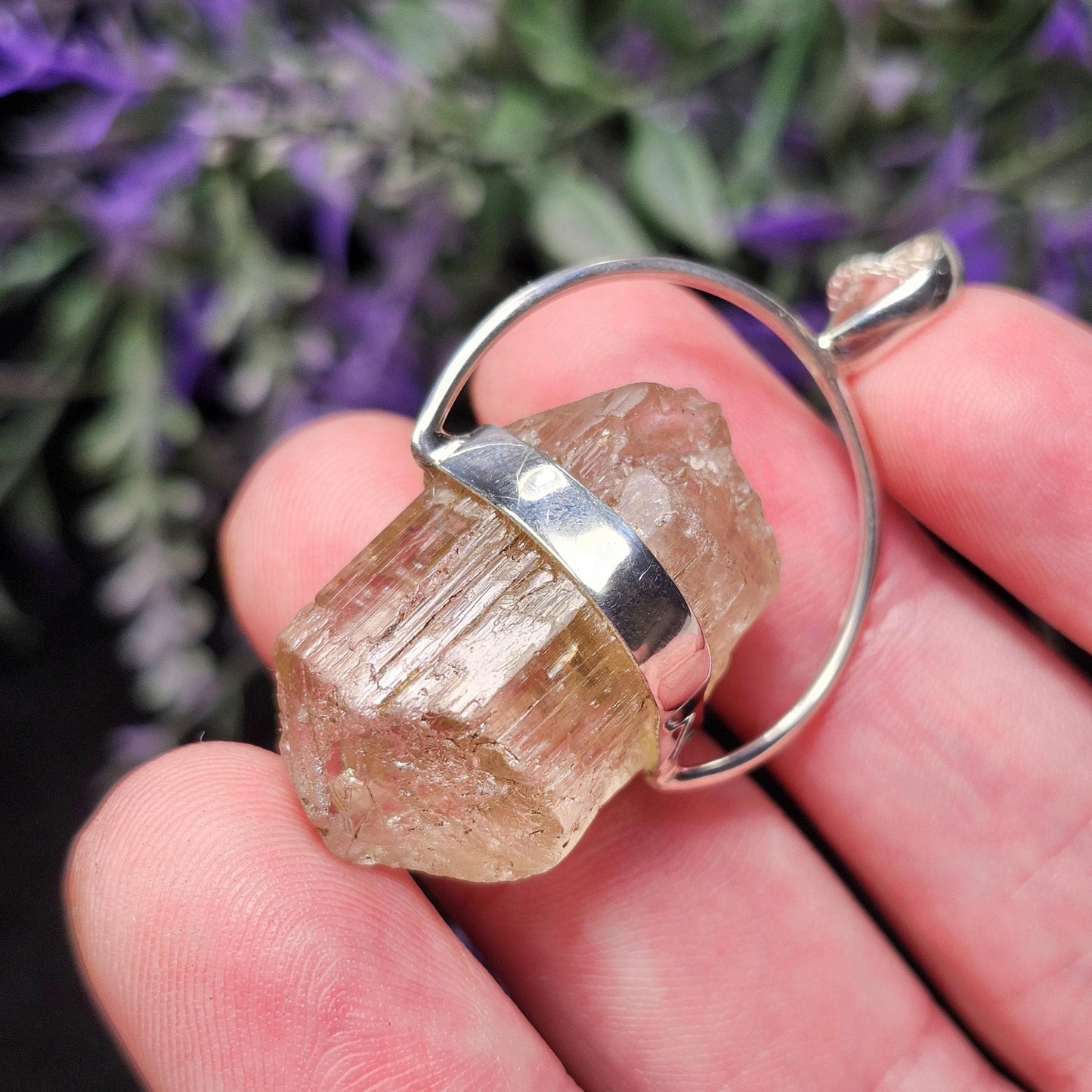 Golden Scapolite Sterling Silver Pendant: Stone of Success