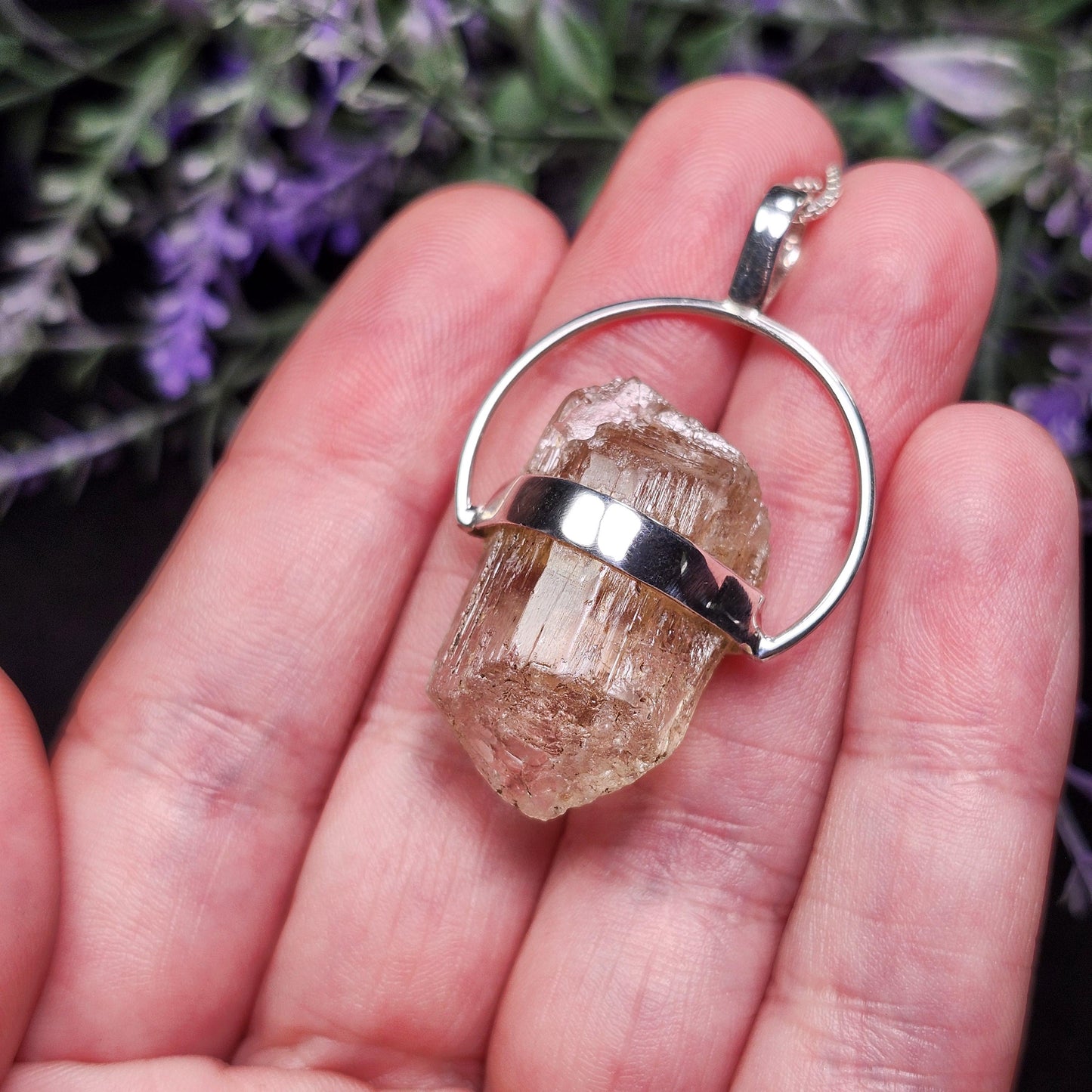 Golden Scapolite Sterling Silver Pendant: Stone of Success