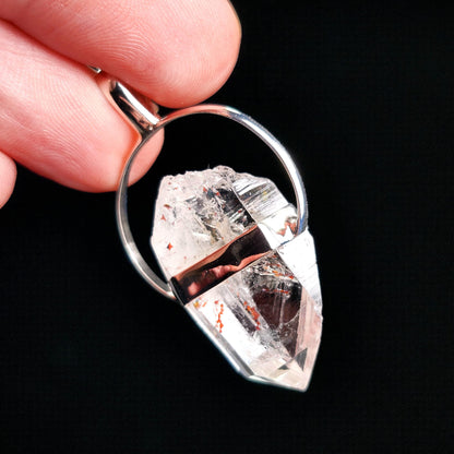 Harlequin Brandberg Quartz Sterling Silver Pendant