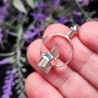 Siberian Danburite Sterling Silver Pendant: Rare Crystal Jewelry