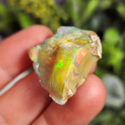 Raw Rainbow Opal Stone (6.41 grams): Rare Ghost Opal from Africa