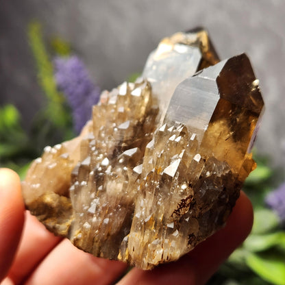 Kundalini Smoky Citrine Cluster (85g): Natural Congo Quartz Crystal, Kundalini Specimen