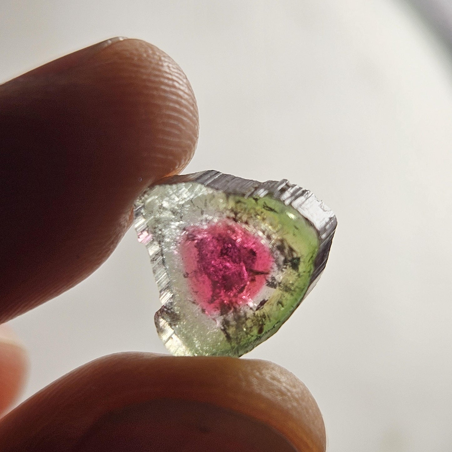 Watermelon Tourmaline Slice