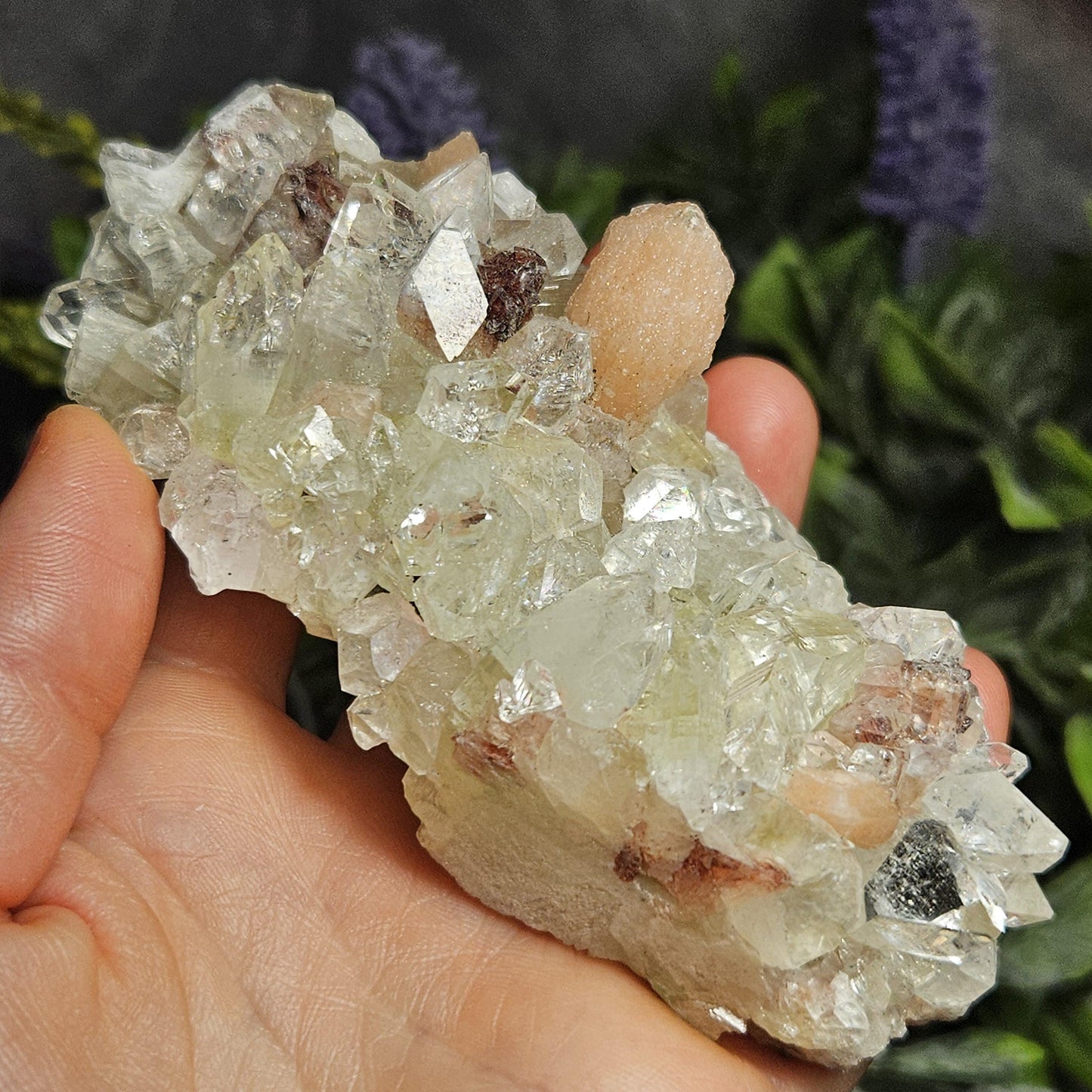 Diamond Apophyllite & Stilbite Cluster