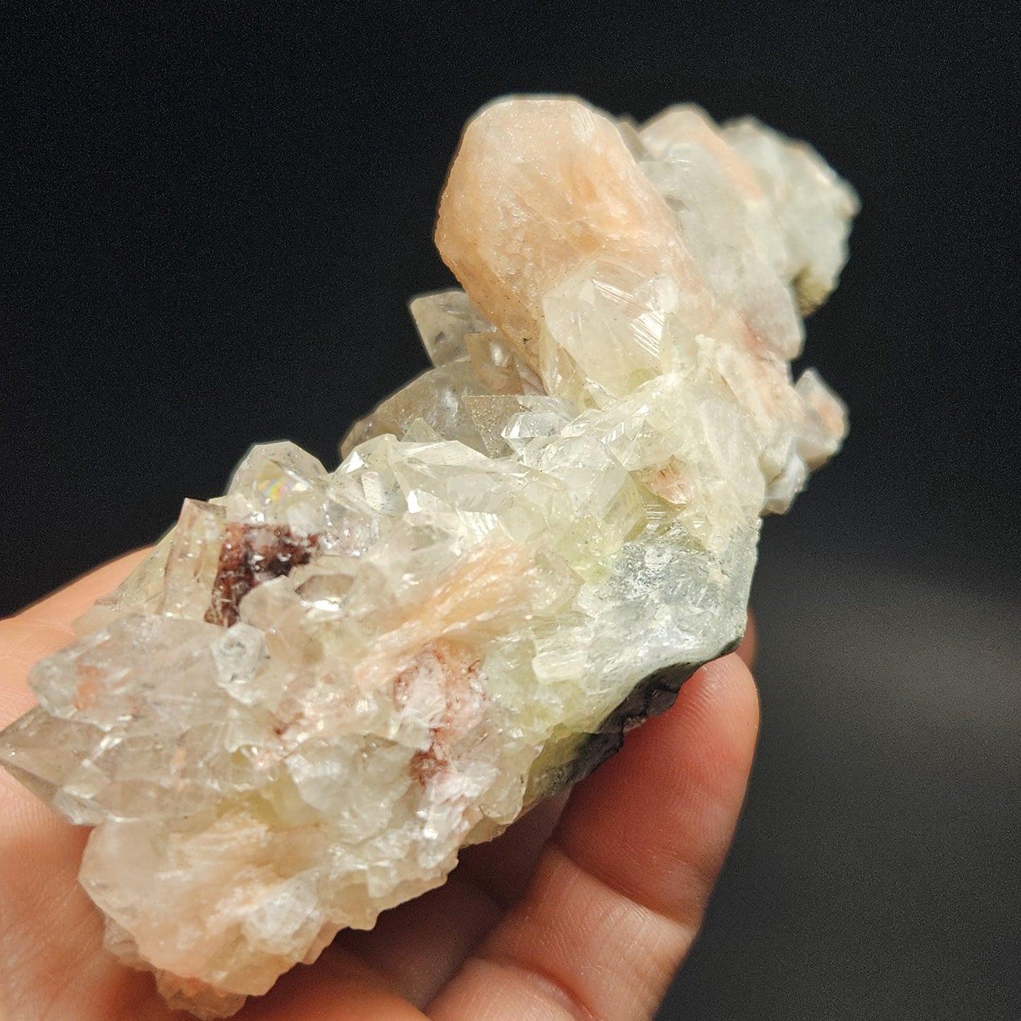 Diamond Apophyllite & Stilbite Cluster